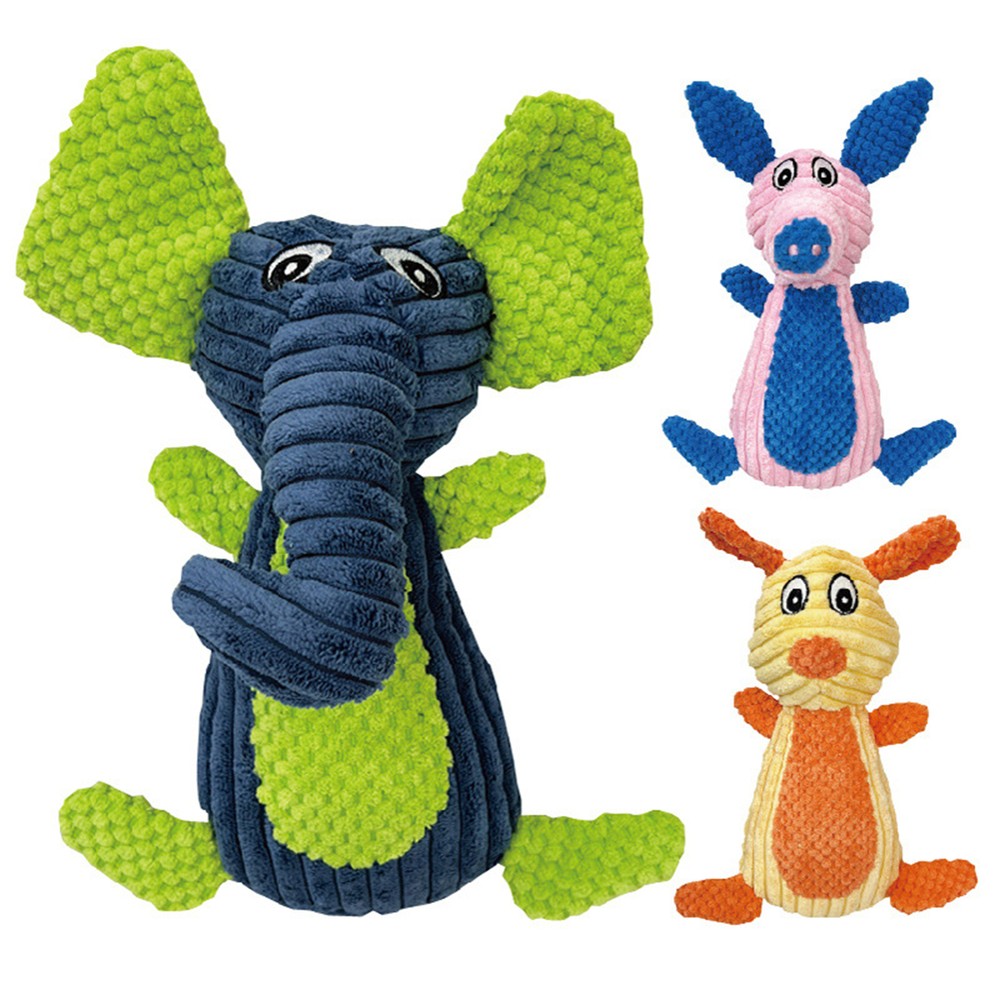 Squeaky Dog Chew Toy for Aggressive Chewer Stuffed Animal Soft Puppy Dog Toy