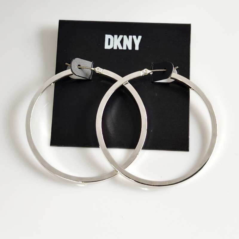 DKNY 50mm Big Hoop Earrings for Women Fashion Gift Party Holiday Jewelry