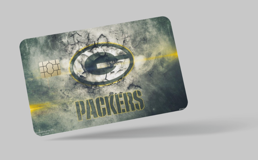 Green Bay Packers , NFL , 2 pc credit card skin & DEBIT CARD,TROLLEY & GYM