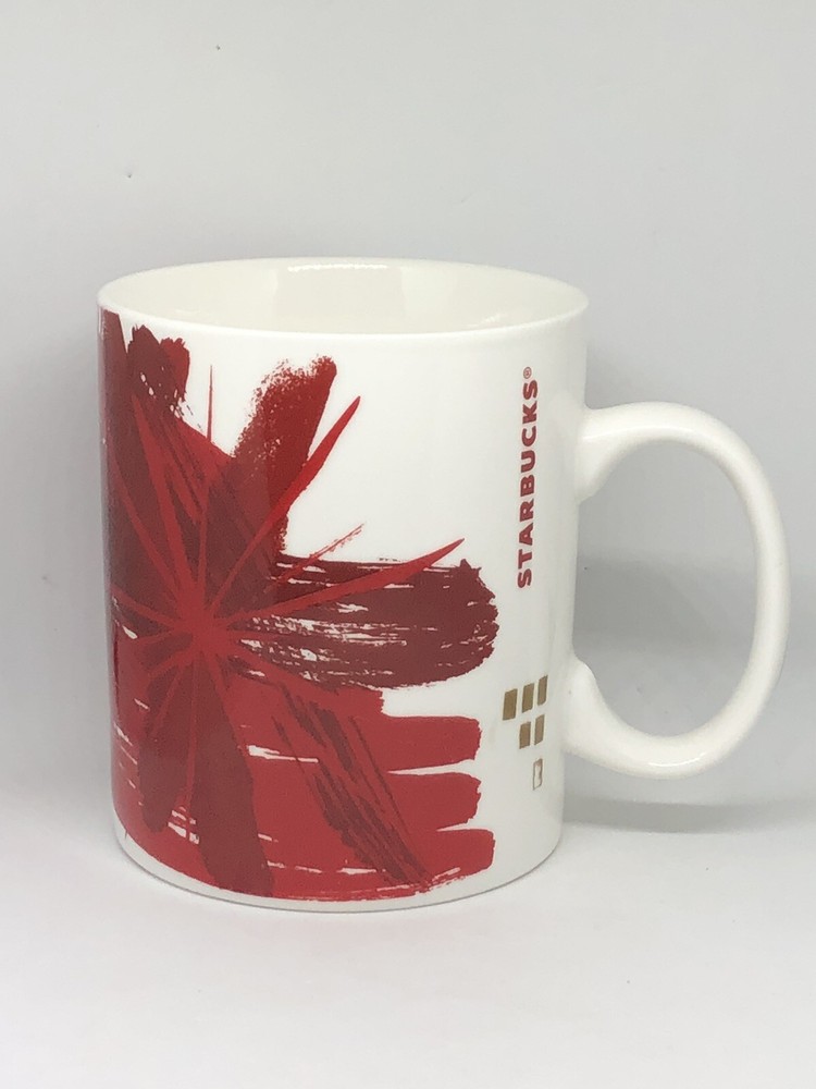 Starbucks 2014 Christmas Red Star Ceramic Mug 15 oz for Coffee Tea  