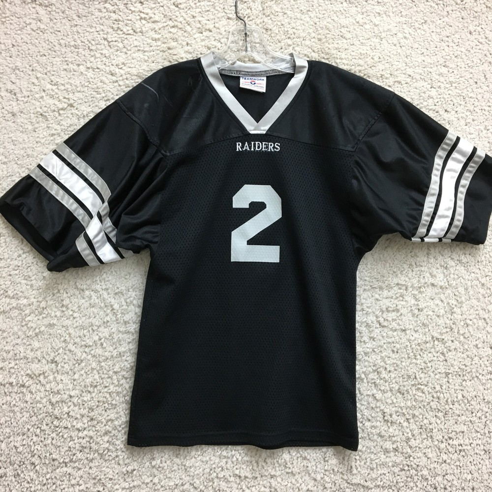 VINTAGE Oakland Raiders Teamwork Jersey Medium Mens Black #2 Football NFL M