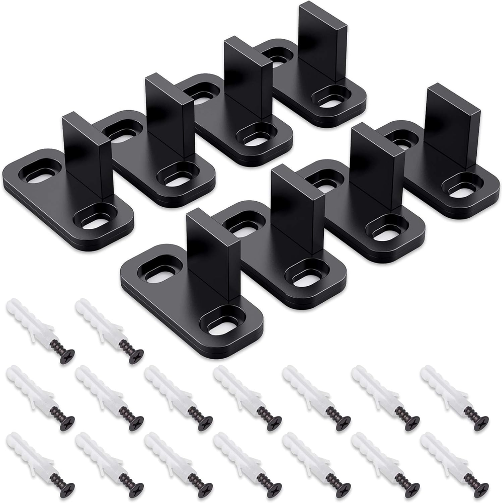 ✨8 Pieces Barn Door Floor Guide Sliding Closet Hardware Plastic Simple Wall Moun