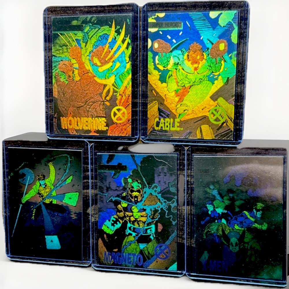 1992 Marvel X-Men Impel Complete Set + Hologram Cards XH1-XH5 Rare