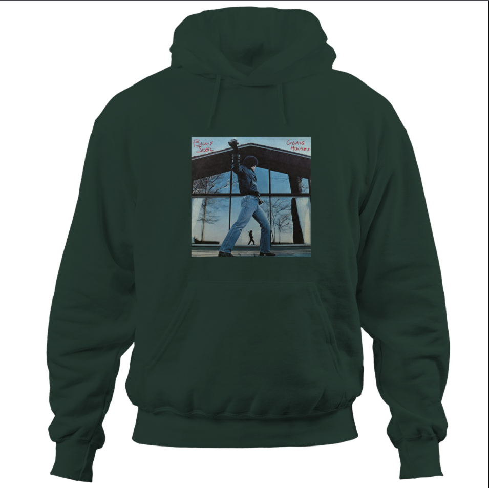 Billy Joel Glass Houses Album Cover Hoodie and Shirt in US Sizes