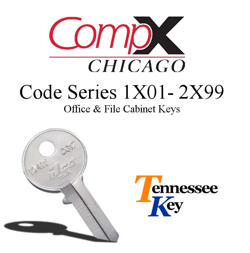 Chicago Lock Compx Steelcase File Cabinet Key Codes 1X01-2X99