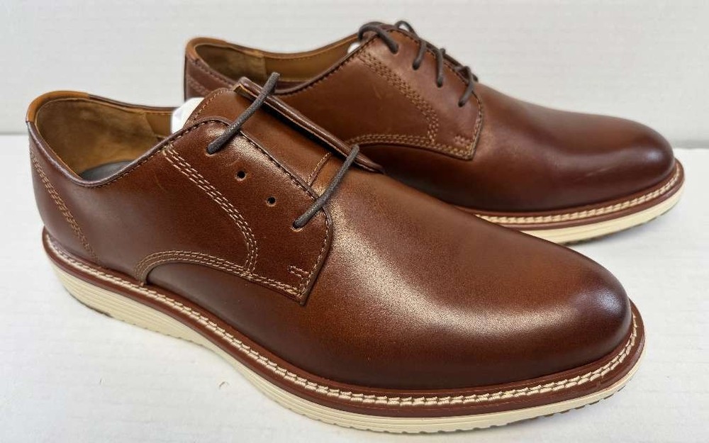 Johnston & Murphy Upton Plain Toe Tan Full Grain 11 M