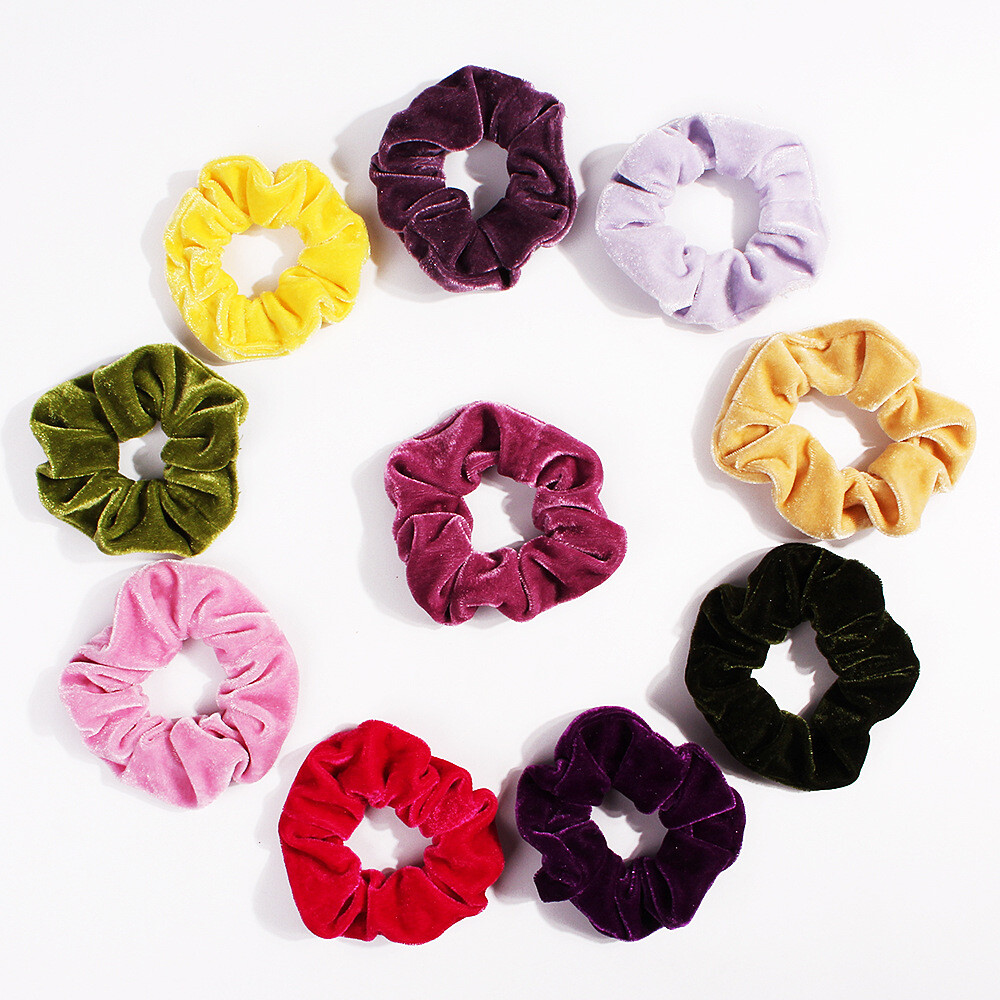 Velvet Hair Scrunchie Elastic Ponytail Holder Band Rope Accessory