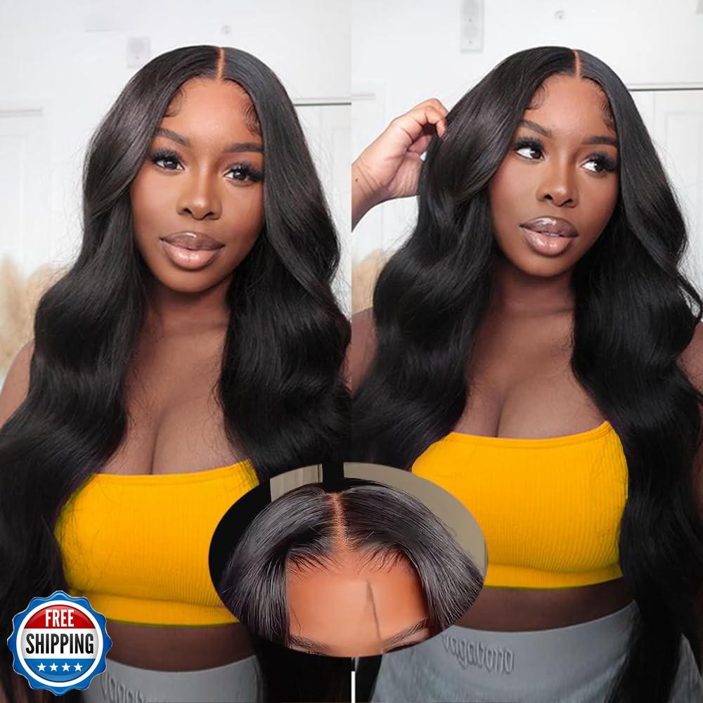5x5 HD Lace Front Wig Body Wave Human Hair Lace Closure Wig For Women