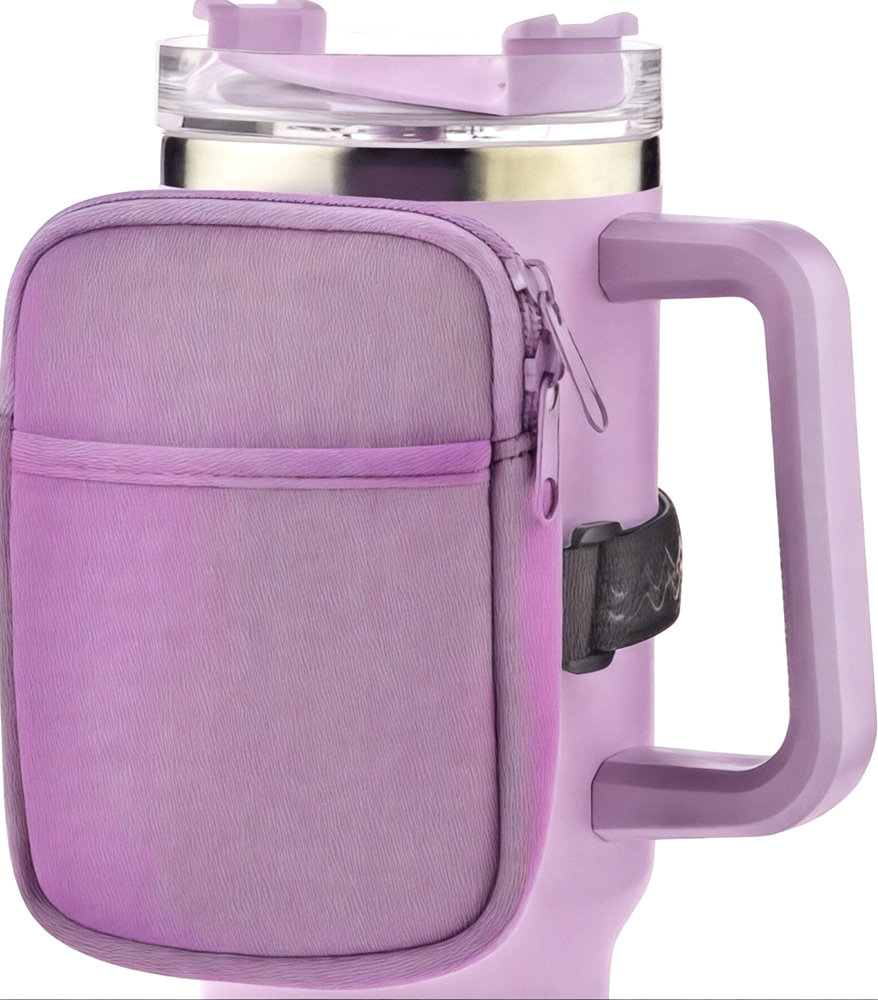 Universal Water Bottle Pouch Purple for 18–40oz Tumblers Insulated Cup Sleeve