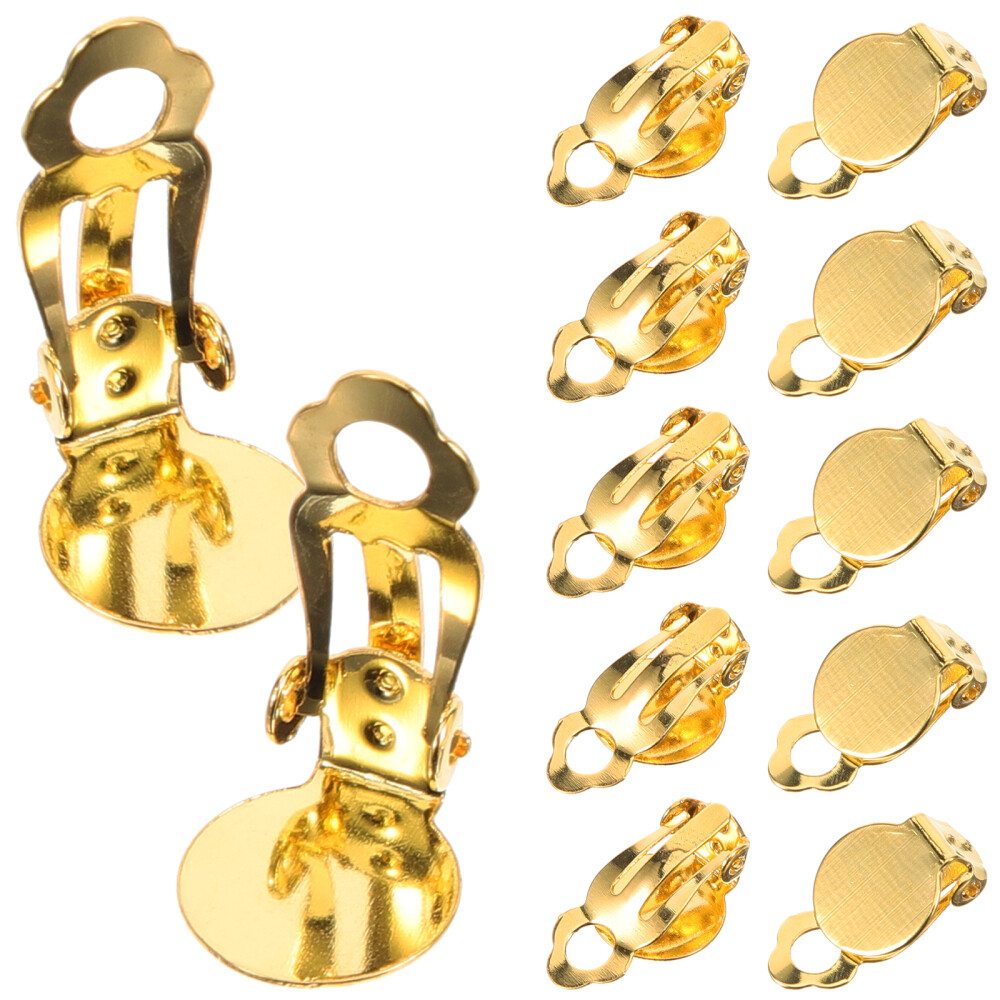 20 Pcs Earring Setting Earring Components Clip- On Earring Converter