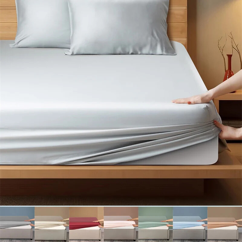Luxury 100% Bamboo Bed Fitted Sheet with Elastic Edges  