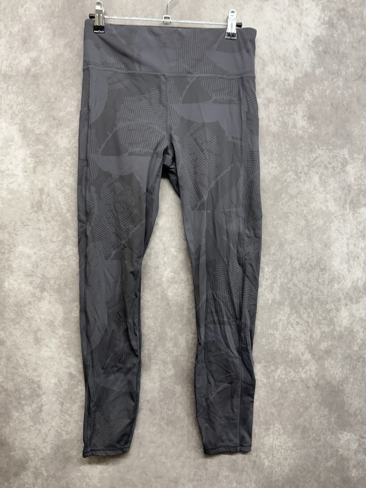 Vuori Legging Womens Medium Gray Stride Legging Zip Pocket Gym Yoga Jogging
