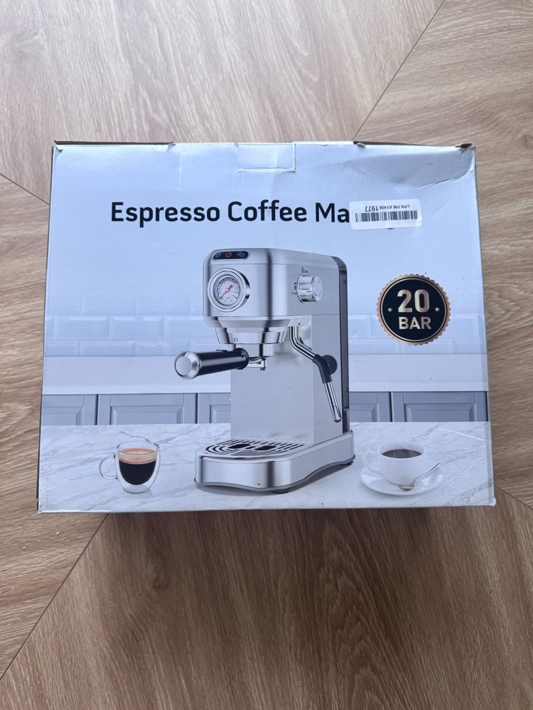 ANYCOLD Espresso  Machine 20 Bar Compact Stainless Steel Express Coffee Steam Mi