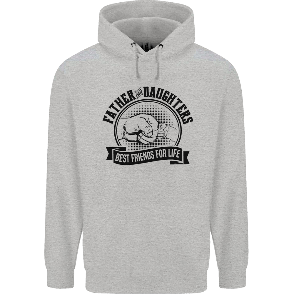 Father & Daughters Best Friends Fathers Day Mens 80% Cotton Hoodie