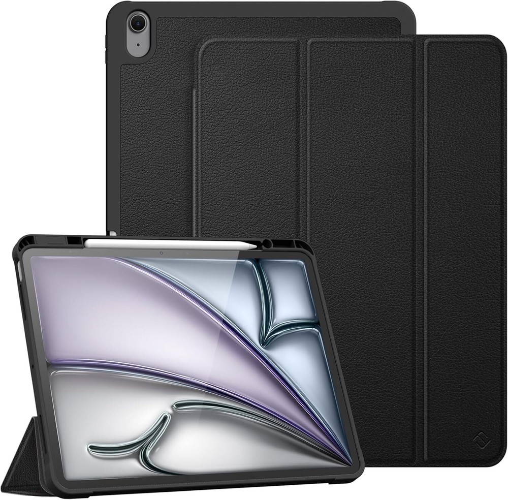 iPad Air 13-inch Case 2024-2025 Soft TPU Cover with Pencil Holder for M2 M3 Models