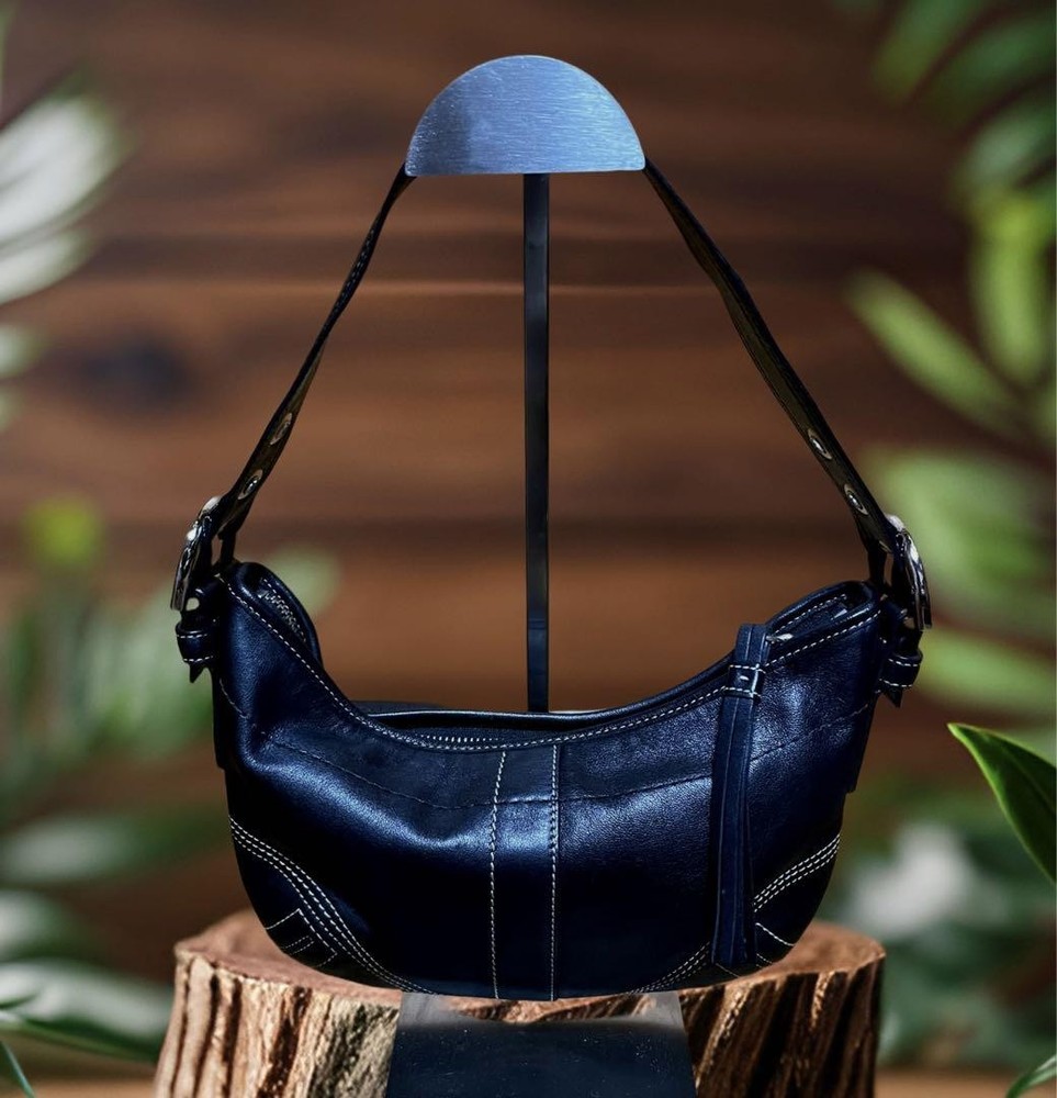 Authentic Coach Black Leather Shoulder Bag G04202950