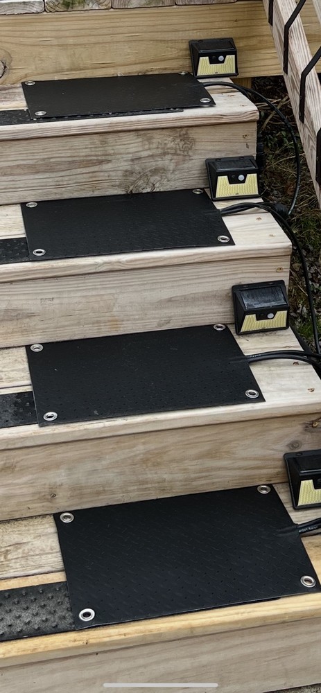 Snow And Ice Melting Mat 4 Piece 10x15 Inch Heated Step Mats