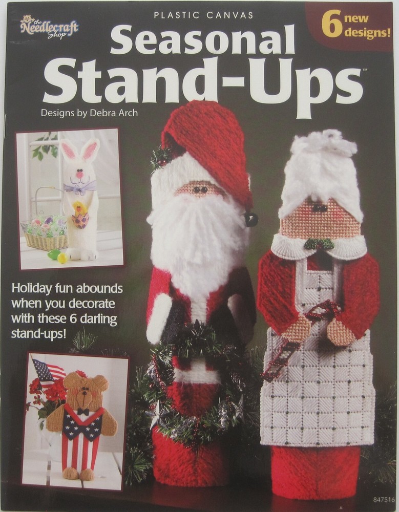 SEASONAL STAND-UPS - 6 Plastic Canvas Patterns by The Needlecraft Shop-image