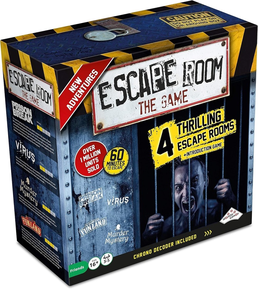 Challenging Escape Room Board Game - 4 Thrilling Scenarios for 3-5 Players