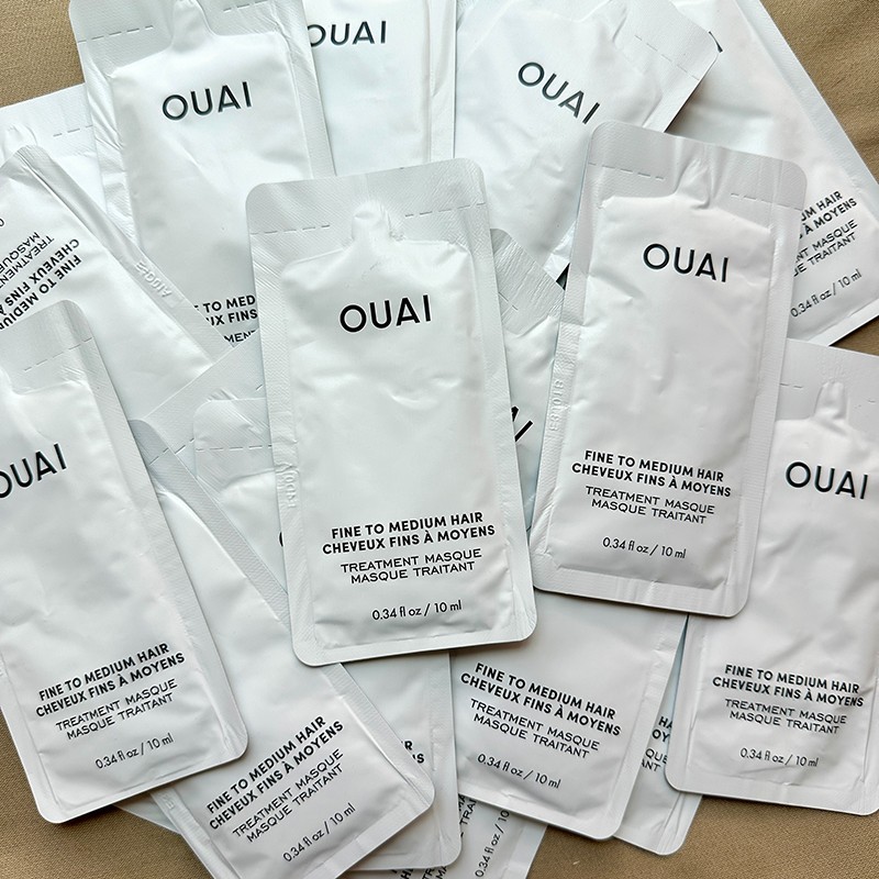 Lot of 15 OUAI Treatment Mask for Fine & Medium Hair 10ml Travel Size Packets
