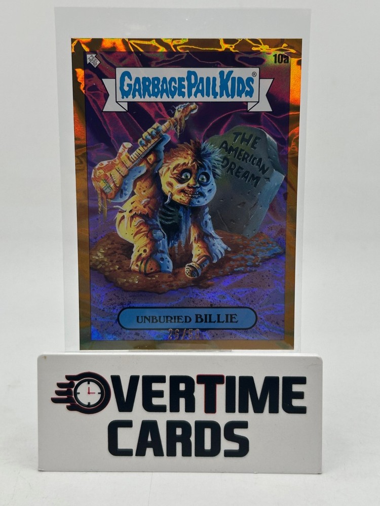 2024 Topps GPK Green Day Garbage Pail Kids Unburied Billie Gold Crumpled #26/50