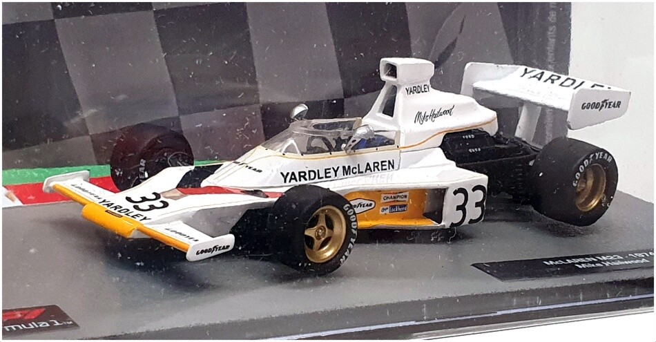 1/43 Altaya McLaren M23 F1 1974 Michael Hailwood White Racing Car