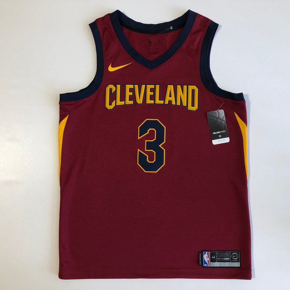 Nike NBA Swingman Thomas 3 Cleveland Cavaliers Maroon/Yellow Jersey Sz M