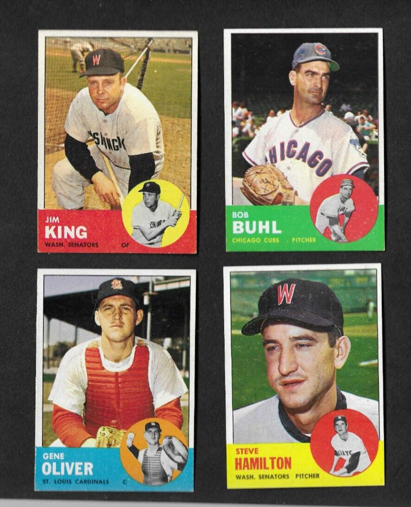 1963 Topps Baseball Cards #129-536 Free Shipping Choose Your Card