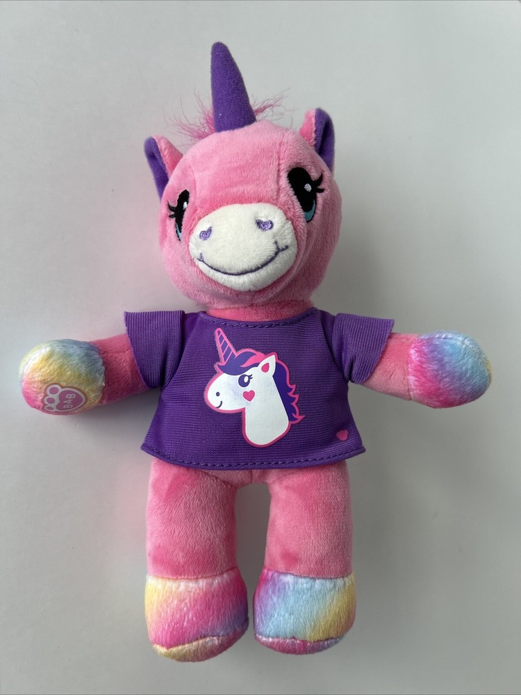 Build A Bear Workshop Small Fry Plush Pink Rainbow Unicorn 8.5