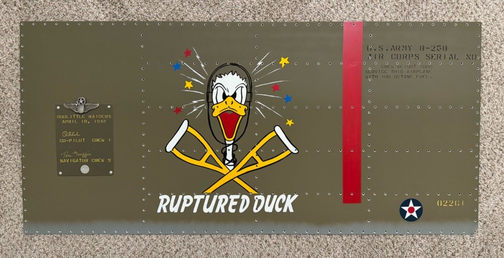 WWII Aviation Noseart signed Ruptured Duck