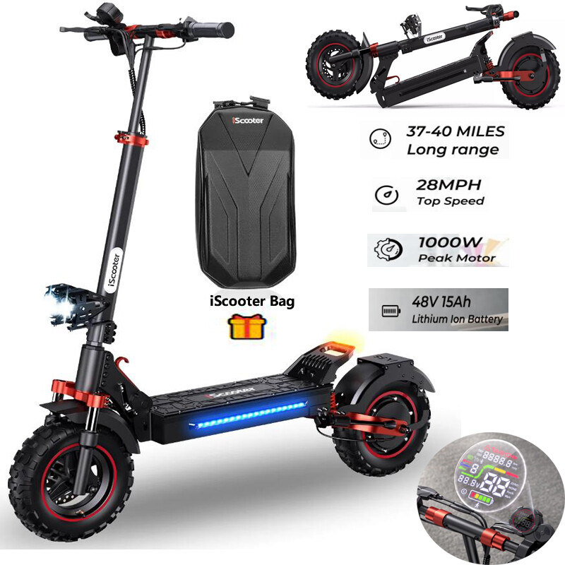 1000W Off-Road Folding E-Scooter 65KM Range 330 Lbs Capacity