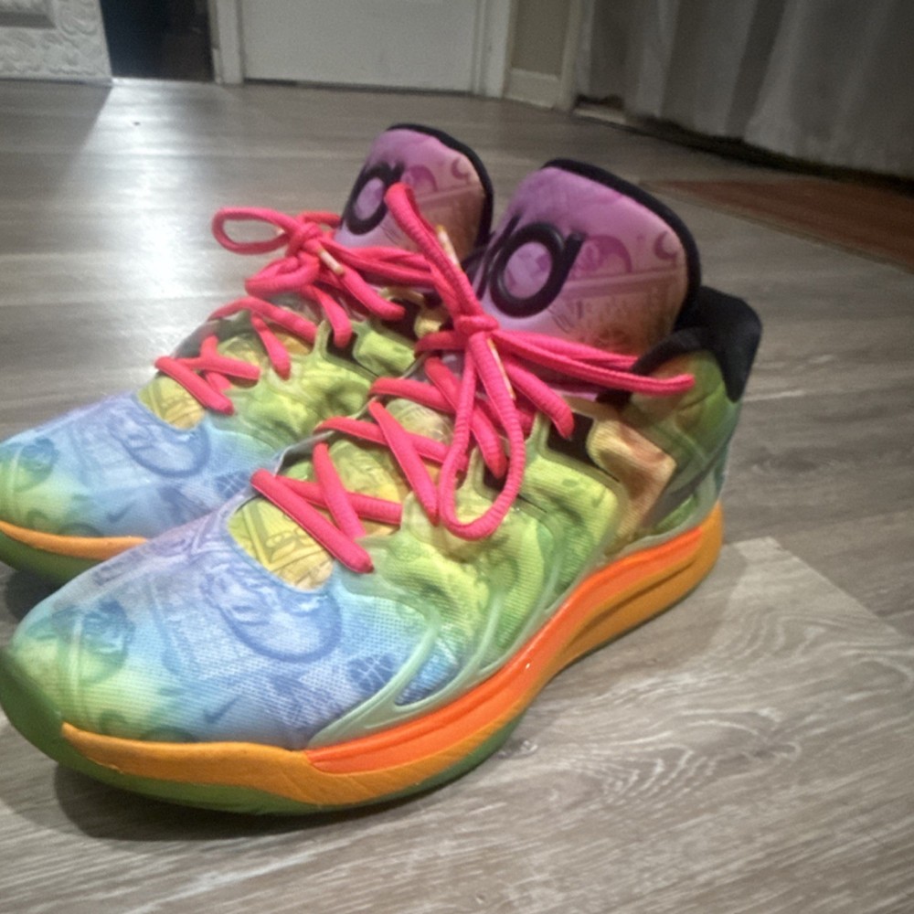 Nike KD Multicolor Low Top Lace Up Breathable Basketball Sneakers for Men