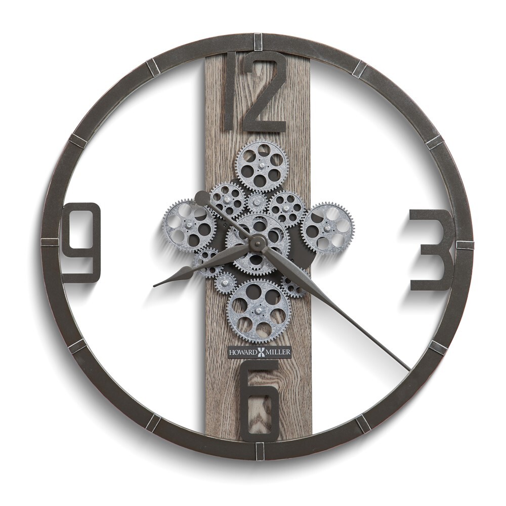 Howard Miller Mikkel 24 inch Charcoal-finish Wrought Iron Wall Clock