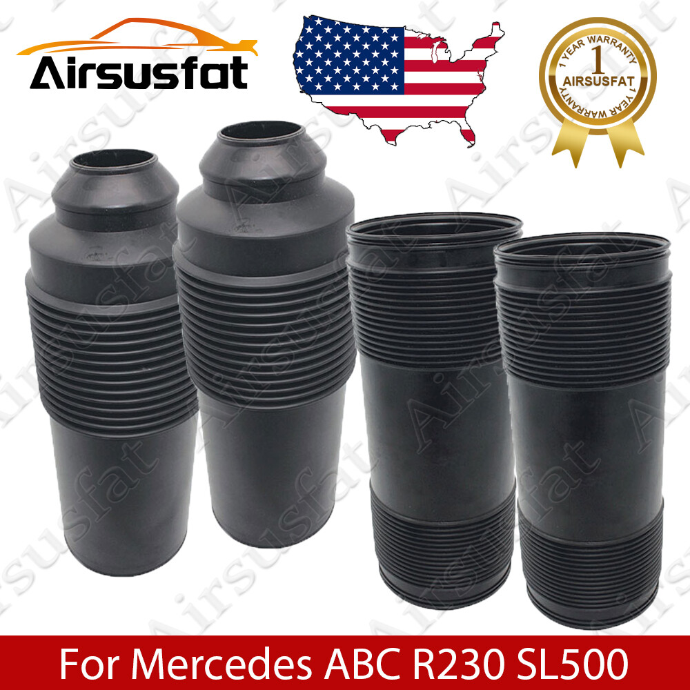 Mercedes-Benz R230 SL500 ABC Hydraulic Shock Dust Boot Cover Set 4pcs Front & Rear