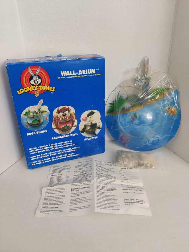 Looney Tunes Bugs Bunny Fish Bowl Wall-Arium Open Box
