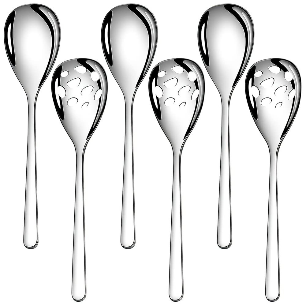 6-Piece Stainless Steel Serving Spoon Set for Dining & Entertaining