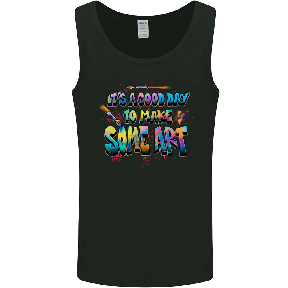 Good Day to Make Some Art Artist Mens Vest Tank Top