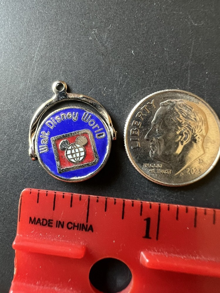 Disney World Enamel & Sterling Silver Charm Bracelet  