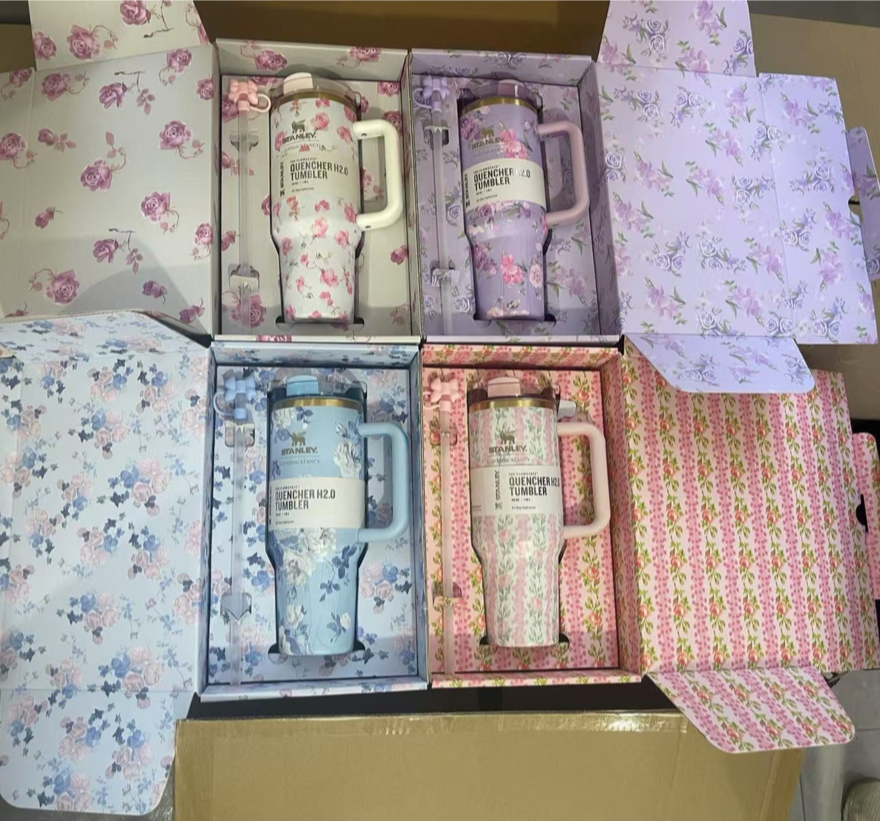 LOVESHAVKFANCY Quencher Tumbler 40 oz Quencher H2.0 Cup With Box ~.