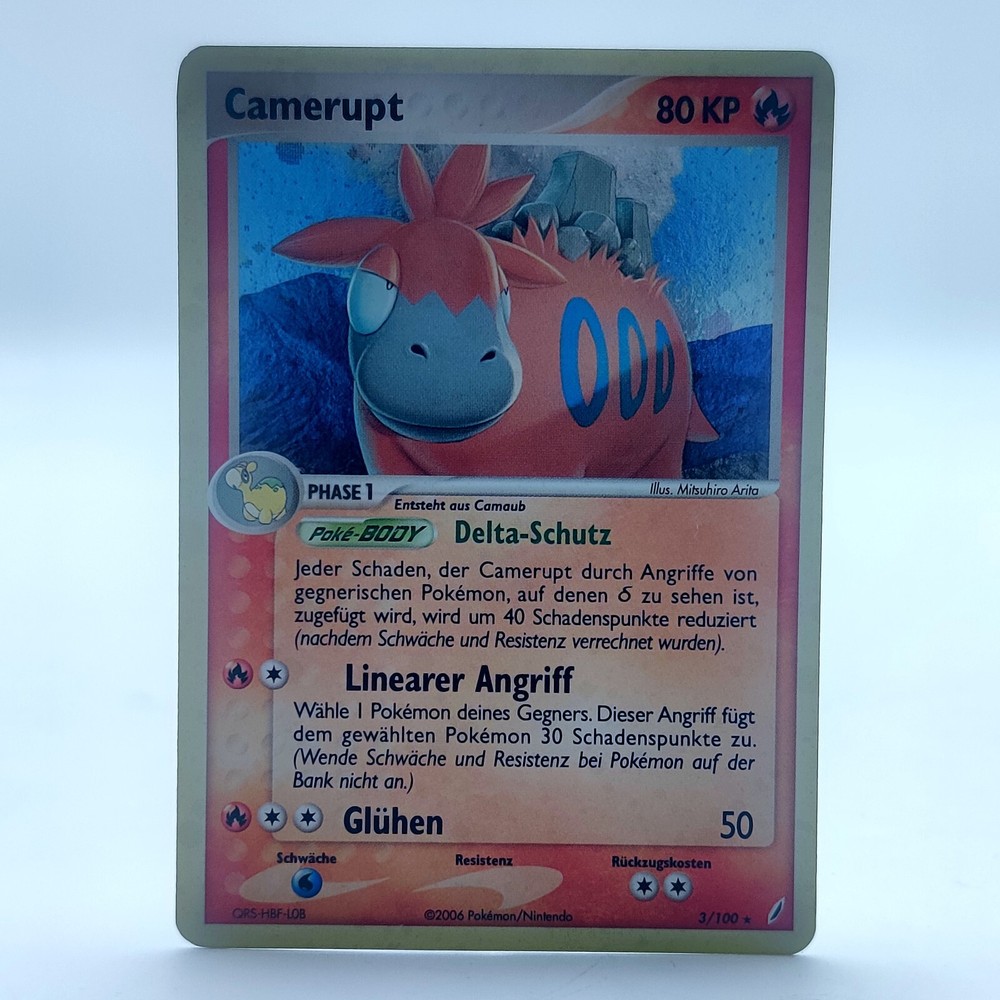 Holo Camerupt 3/100 EX Crystal Guardians German Pokemon TCG Card  