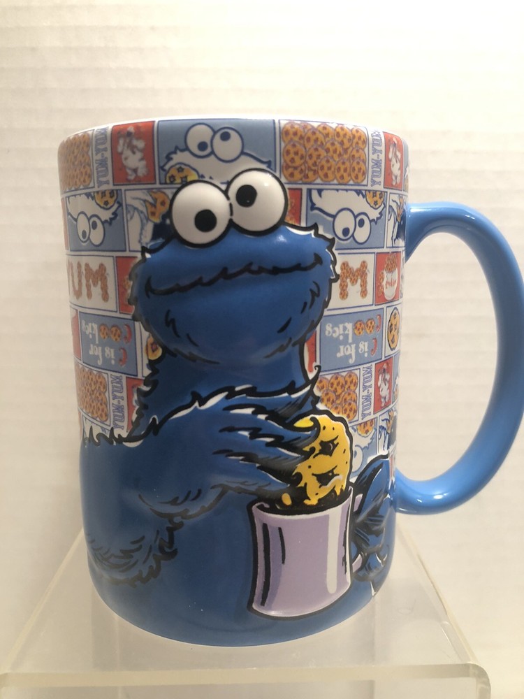 2004 Sesame Street 3D Cookie Monster Gund Coffee Tea Milk Mug  Me Love to Dunk