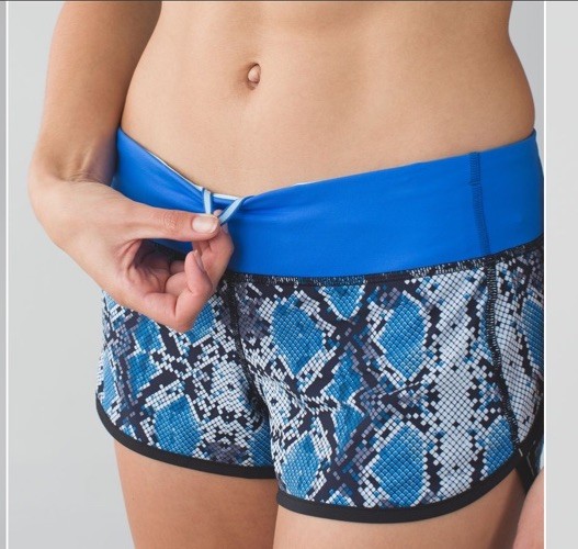 Lululemon Run Speed Short Ziggy Snake Caspian Blue Pipe Dream Size 6