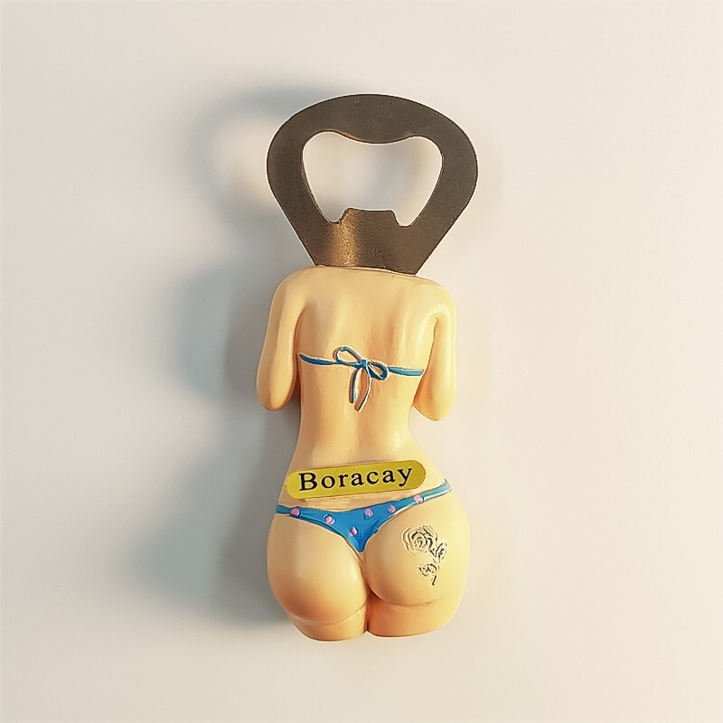 Boracay Sexy Bikini Girl Hip Tourist Souvenir 3D Fridge Magnetic Bottle Opener