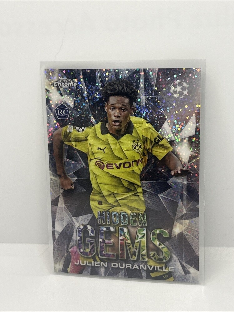 2023-24 Topps Finest UEFA Club Competitions Julien Duranville Rookie Hidden Gems SSP
