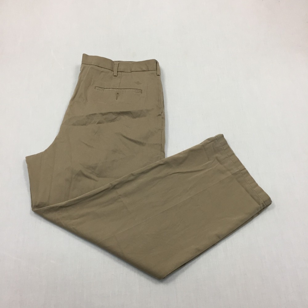 Dockers Mens Straight Fit Beige Chino Cotton Pants 40W 30L