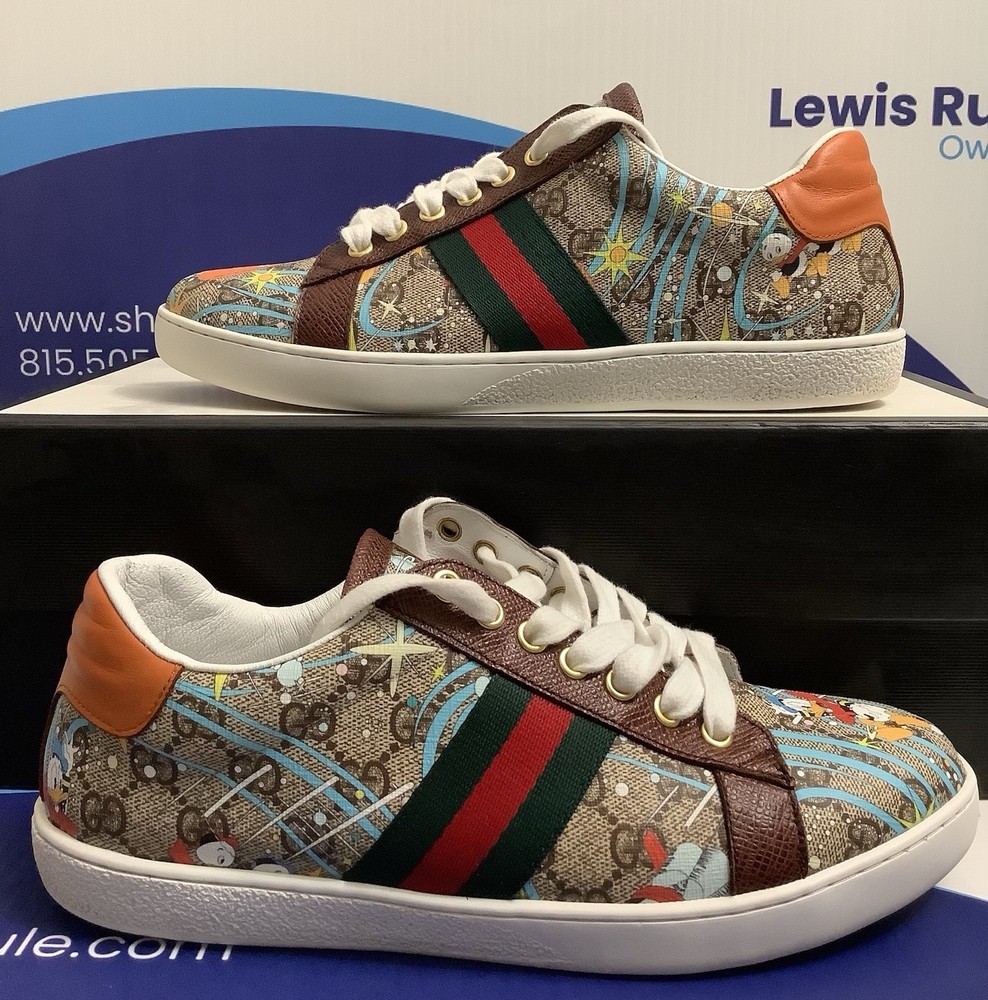 Gucci x Disney Duck Trio Print Sneakers Men's EU 42-43 US 9.5