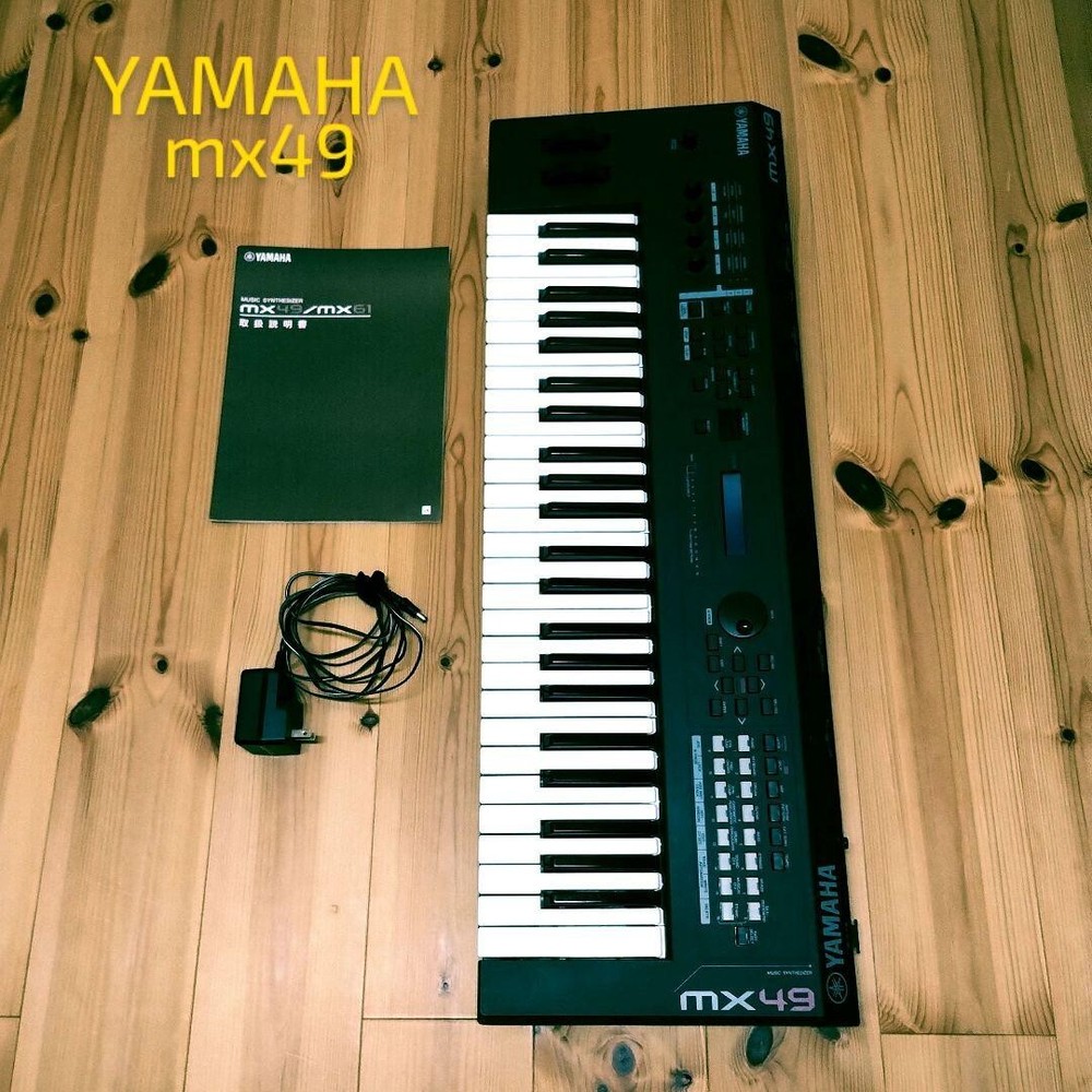Yamaha MX49 BK Music Production Keyboard Synthesizer Black w/ Power Working
