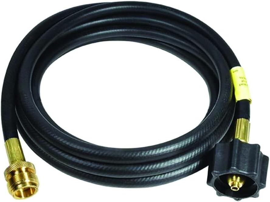 12-Foot Heavy-Duty Propane Hose with Brass Fittings for Safe Gas Connections