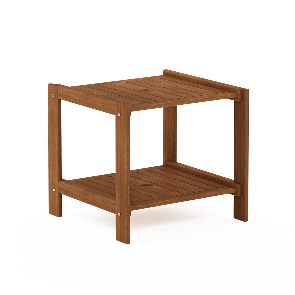 Outdoor Wood Umbrella Side Table for Patio Furniture Clearance Sale-image