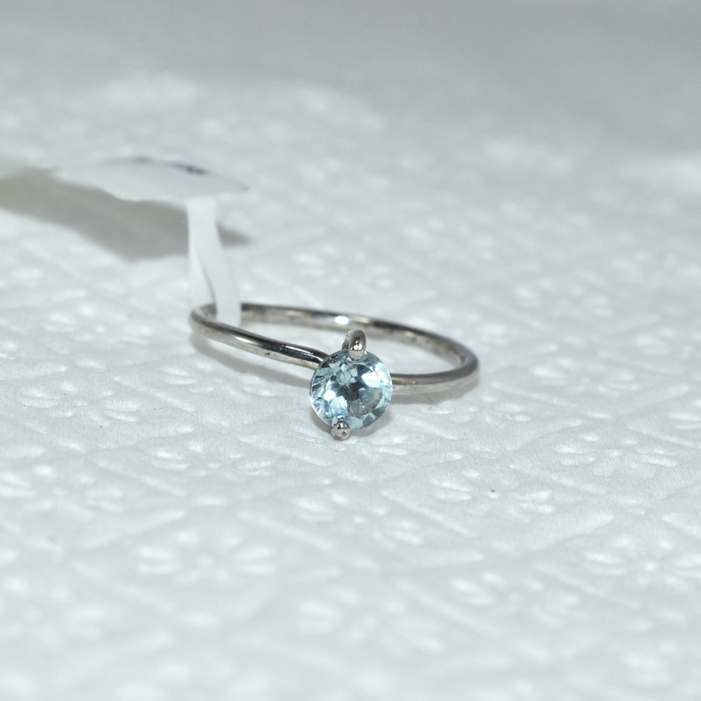 Authentic Blue Topaz Silver Ring High Quality Gem On Discount Very Best Quality